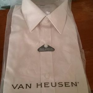 Van Heusen Tan Men's Dress Shirt Size 15 33/34
